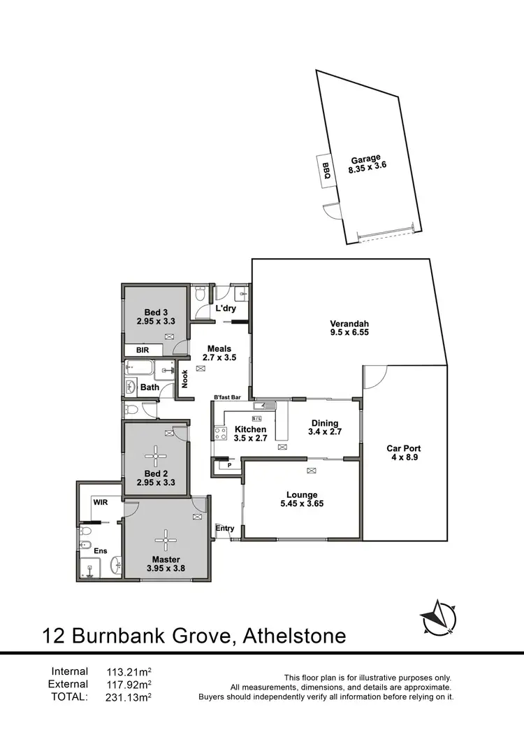 Floorplan of Homely house listing, 12 Burnbank Grove, Athelstone SA 5076