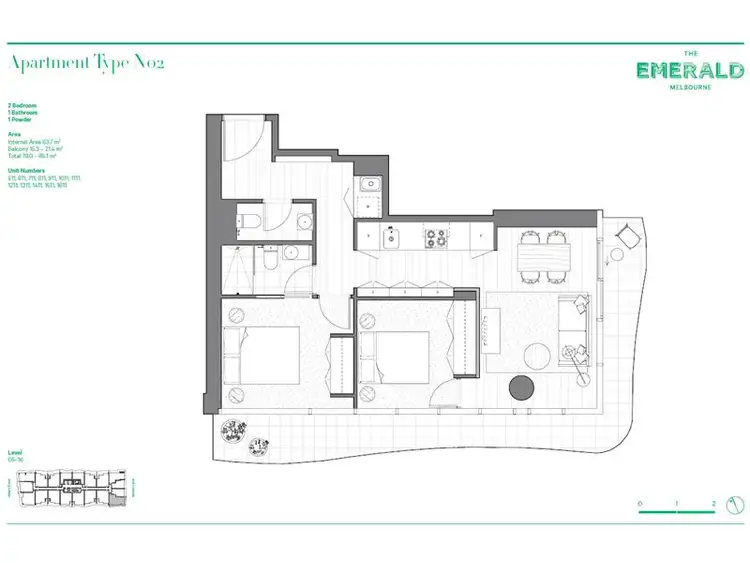 Floorplan of Homely apartment listing, 1311/35 Albert Road, Melbourne VIC 3004