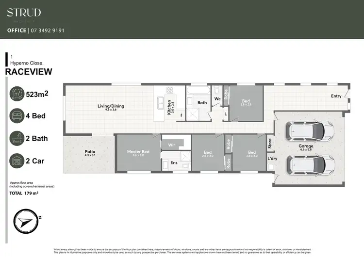 Floorplan of Homely house listing, 1 Hyperno Close, Raceview QLD 4305