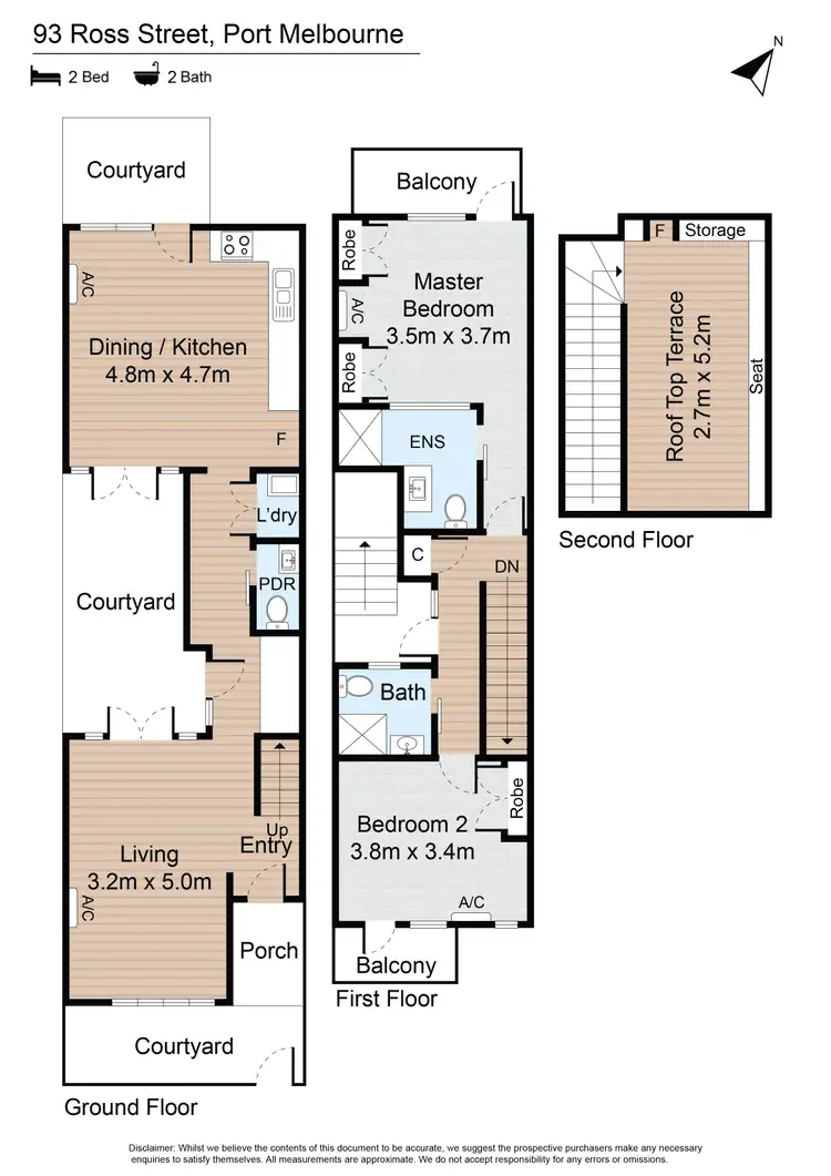 Floorplan of Homely house listing, 93 Ross Street, Port Melbourne VIC 3207