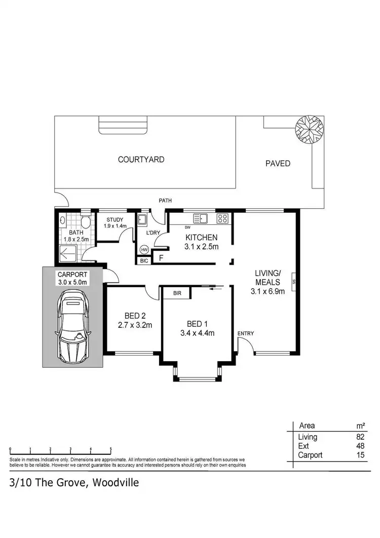 Floorplan of Homely unit listing, 3/10 The Grove, Woodville SA 5011