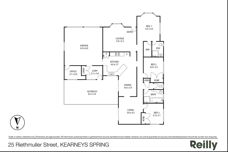 Floorplan of Homely house listing, 25 Riethmuller St, Kearneys Spring QLD 4350