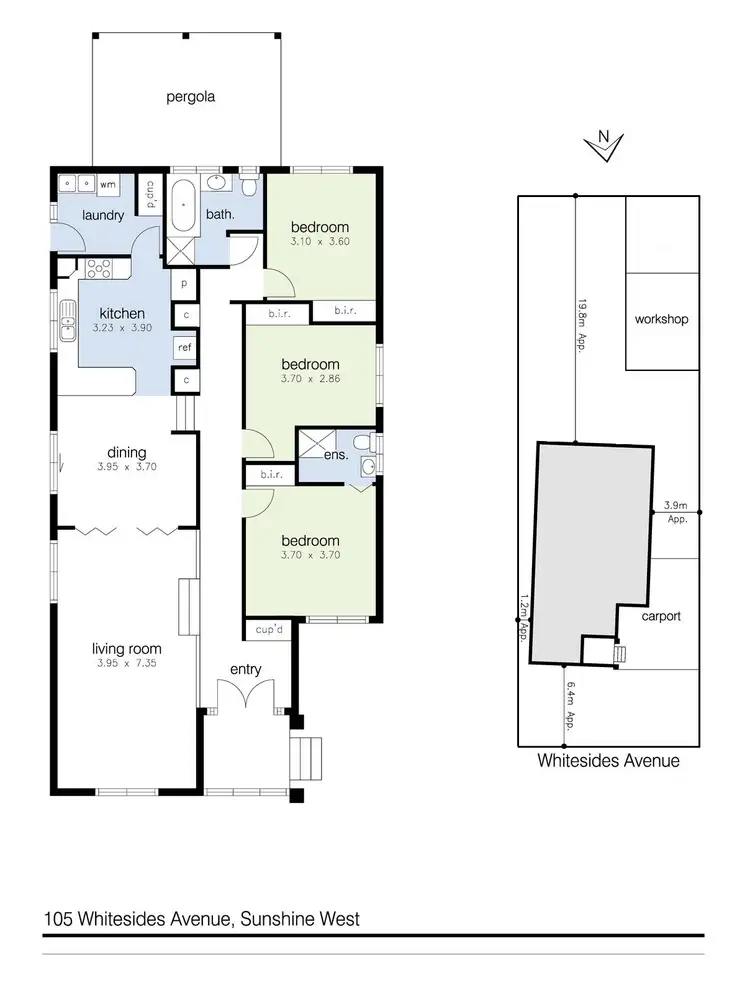 Floorplan of Homely house listing, 105 Whitesides Avenue, Sunshine West VIC 3020