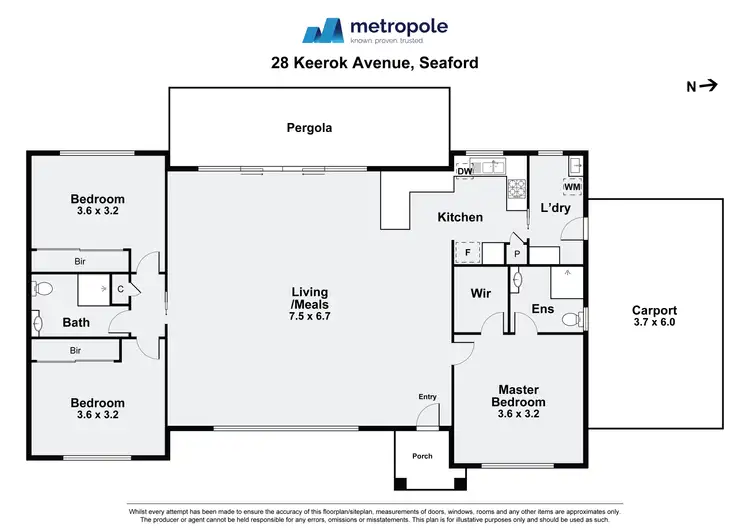 Floorplan of Homely house listing, 28 Keerok Avenue, Seaford VIC 3198