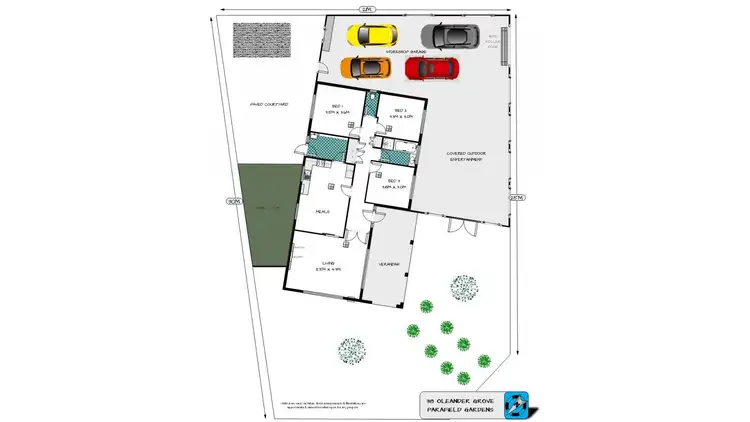 Floorplan of Homely house listing, 38 Oleander Drive, Parafield Gardens SA 5107