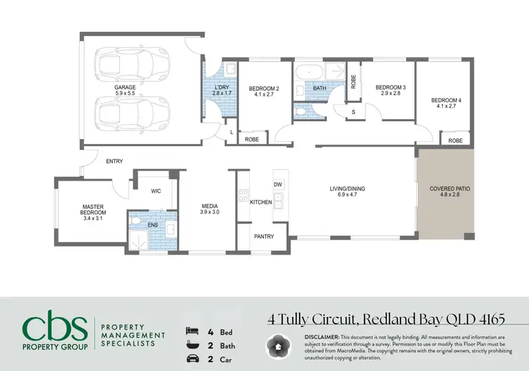 Floorplan of Homely house listing, 4 Tully Circuit, Redland Bay QLD 4165