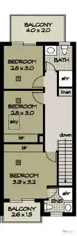 Floorplan of Homely townhouse listing, 28/8 Fourth Ave, Mawson Lakes SA 5095