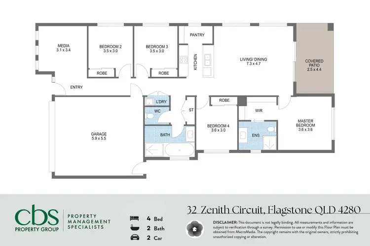 Floorplan of Homely house listing, 32 Zenith Circuit, Flagstone QLD 4280