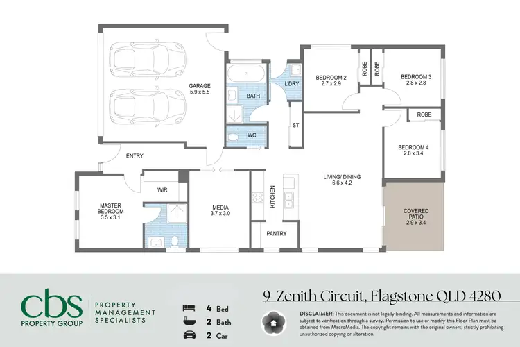 Floorplan of Homely house listing, 9 Zenith Circuit, Flagstone QLD 4280