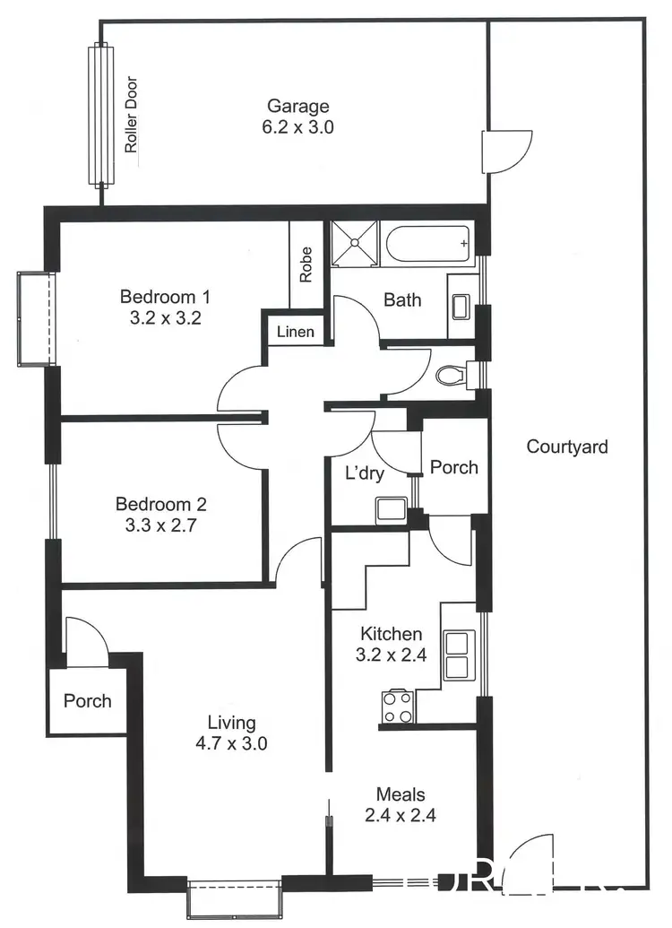 Floorplan of Homely unit listing, 2/11 Military Road, Semaphore South SA 5019