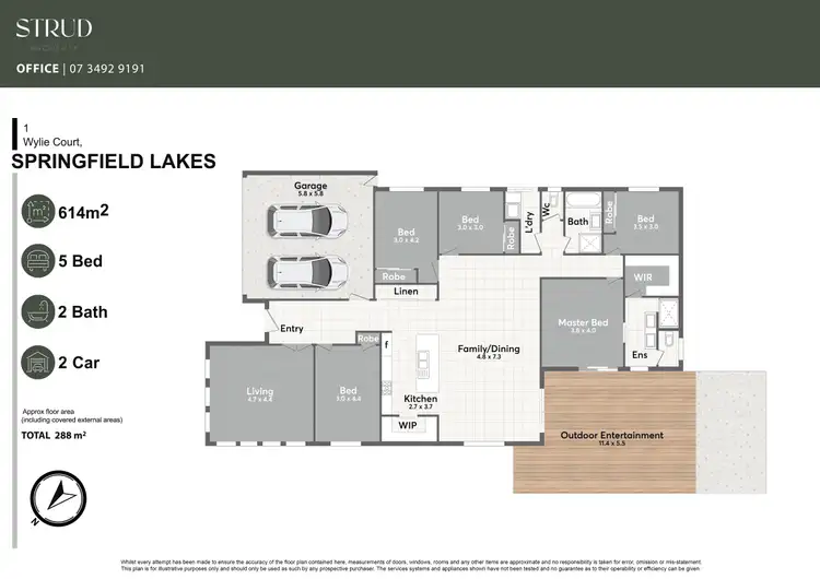 Floorplan of Homely house listing, 1 Wylie Court, Springfield Lakes QLD 4300