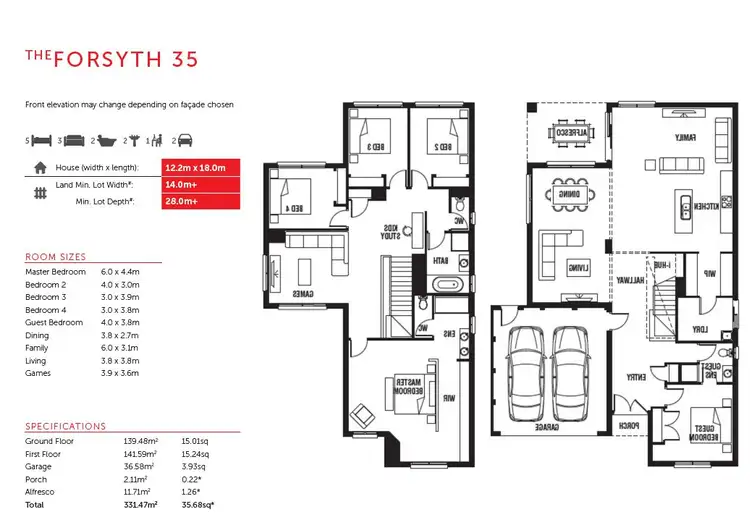 Floorplan of Homely house listing, 22 Yosemite St, Point Cook VIC 3030