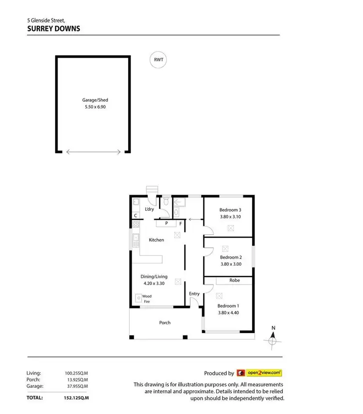 Floorplan of Homely house listing, 5 Glenside Street, Surrey Downs SA 5126
