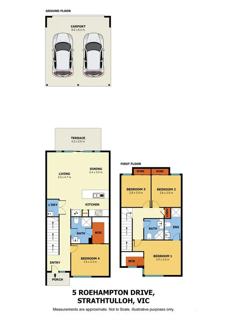 Floorplan of Homely townhouse listing, 5 Roehampton Drive, Strathtulloh VIC 3338
