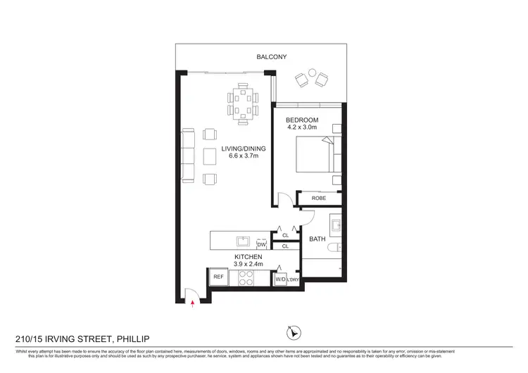 Floorplan of Homely apartment listing, 210/15 Irving Street, Phillip ACT 2606
