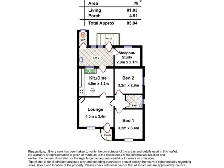 Floorplan of Homely house listing, 6 Tulloch Avenue, Pennington SA 5013