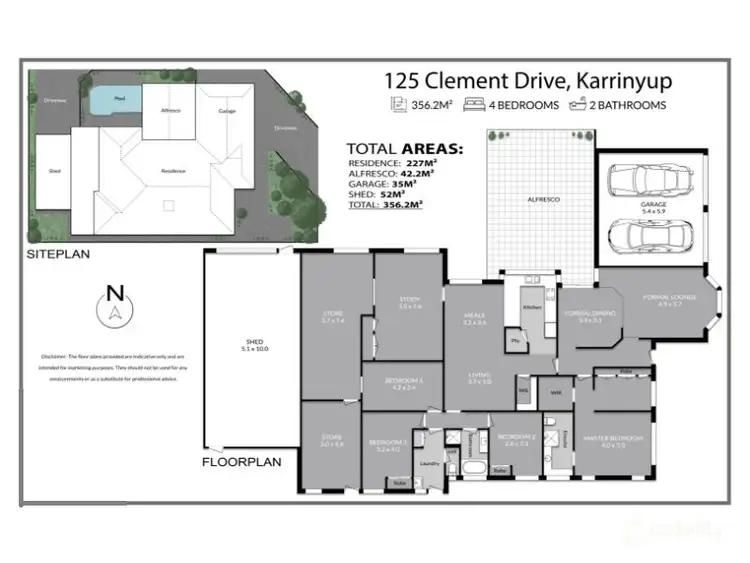 Floorplan of Homely house listing, 125 Clement Drive, Karrinyup WA 6018