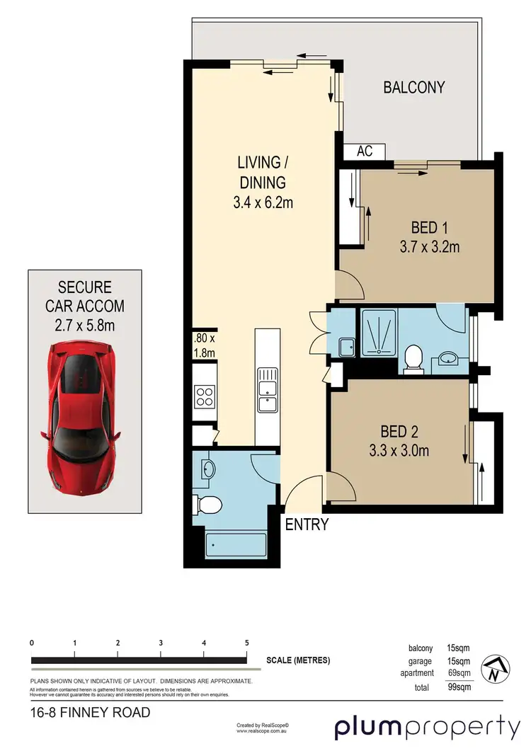 Floorplan of Homely unit listing, 16/8 Finney Road, Indooroopilly QLD 4068