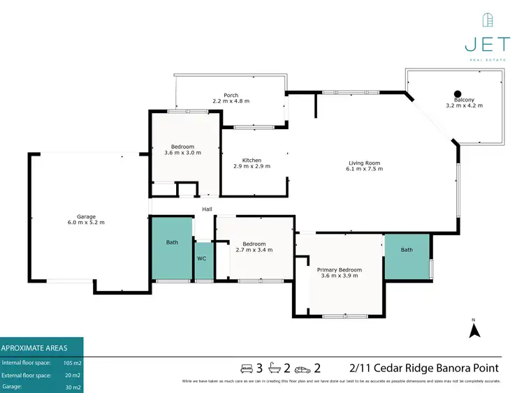 Floorplan of Homely house listing, 2 / 11 Cedar Ridge, Banora Point NSW 2486
