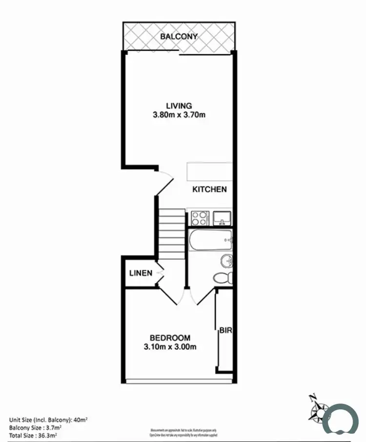 Floorplan of Homely unit listing, 623/22 CENTRAL AVENUE, Manly NSW 2095