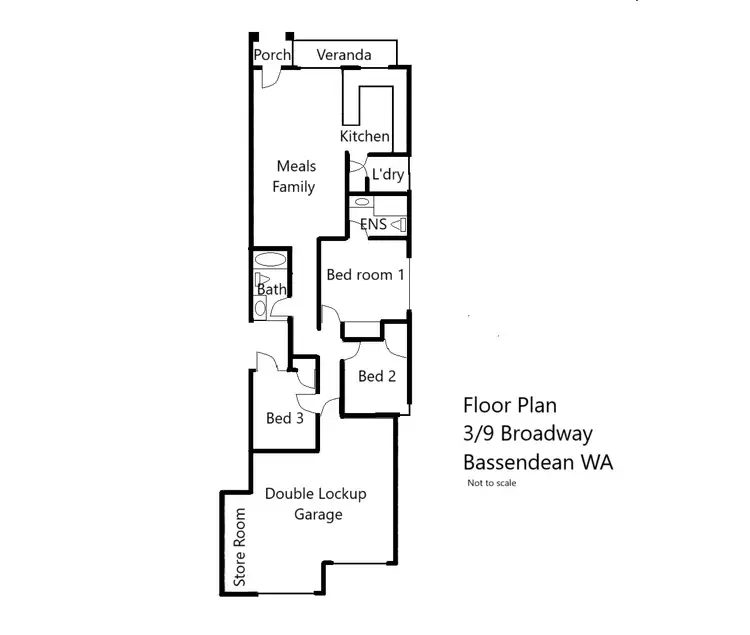 Floorplan of Homely villa listing, 1/9 Broadway, Bassendean WA 6054