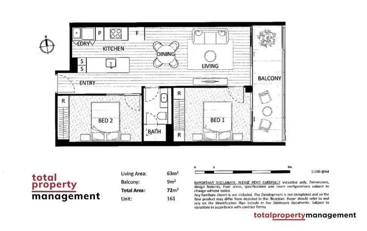 Floorplan of Homely unit listing, 161/3 Light Street, Griffith ACT 2603