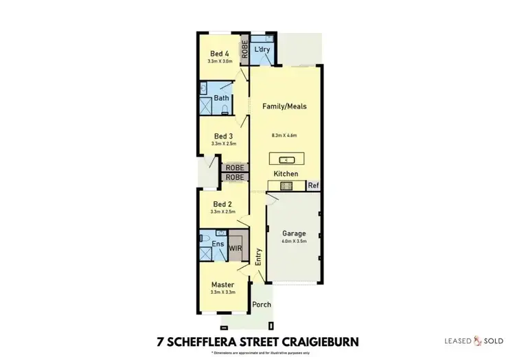 Floorplan of Homely house listing, 7 Schefflera St, Craigieburn VIC 3064