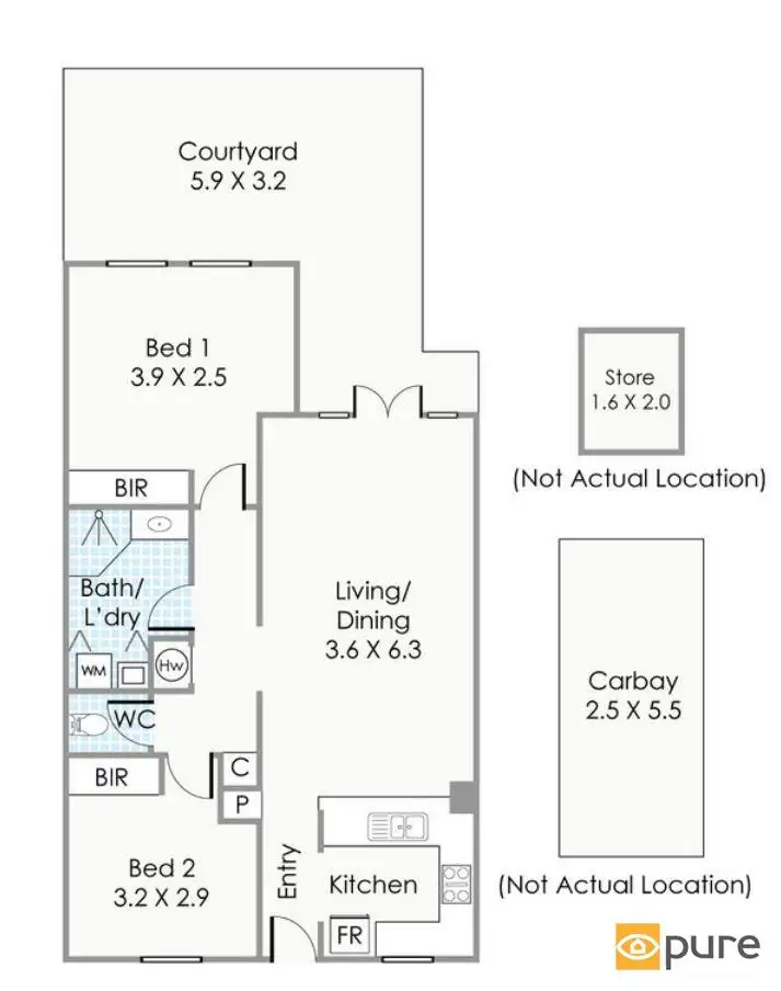 Floorplan of Homely apartment listing, 19/3 Brigid Road, Subiaco WA 6008