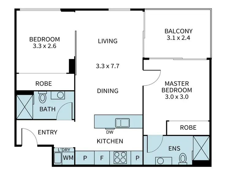 Floorplan of Homely apartment listing, 609/19-21 Poplar Street, Box Hill VIC 3128