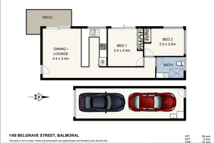 Floorplan of Homely apartment listing, 1/69 Belgrave Street, Balmoral QLD 4171