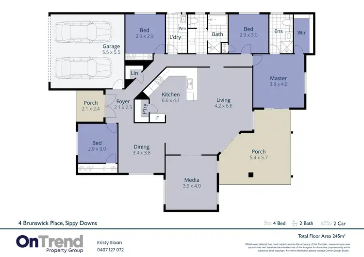 Floorplan of Homely house listing, 4 Brunswick Place, Sippy Downs QLD 4556