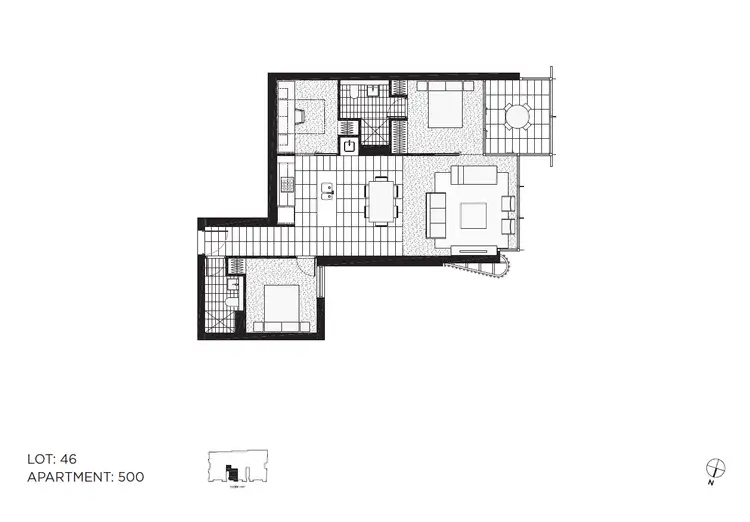 Floorplan of Homely apartment listing, 500/211 Pacific Highway, North Sydney NSW 2060