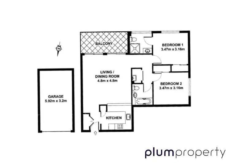 Floorplan of Homely unit listing, 8/38 Alpha Street, Taringa QLD 4068