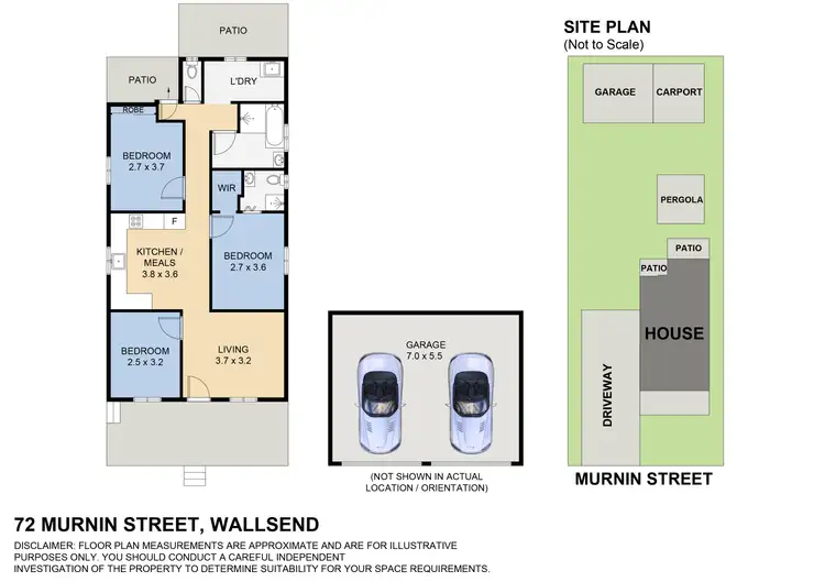 Floorplan of Homely house listing, 72 Murnin Street, Wallsend NSW 2287