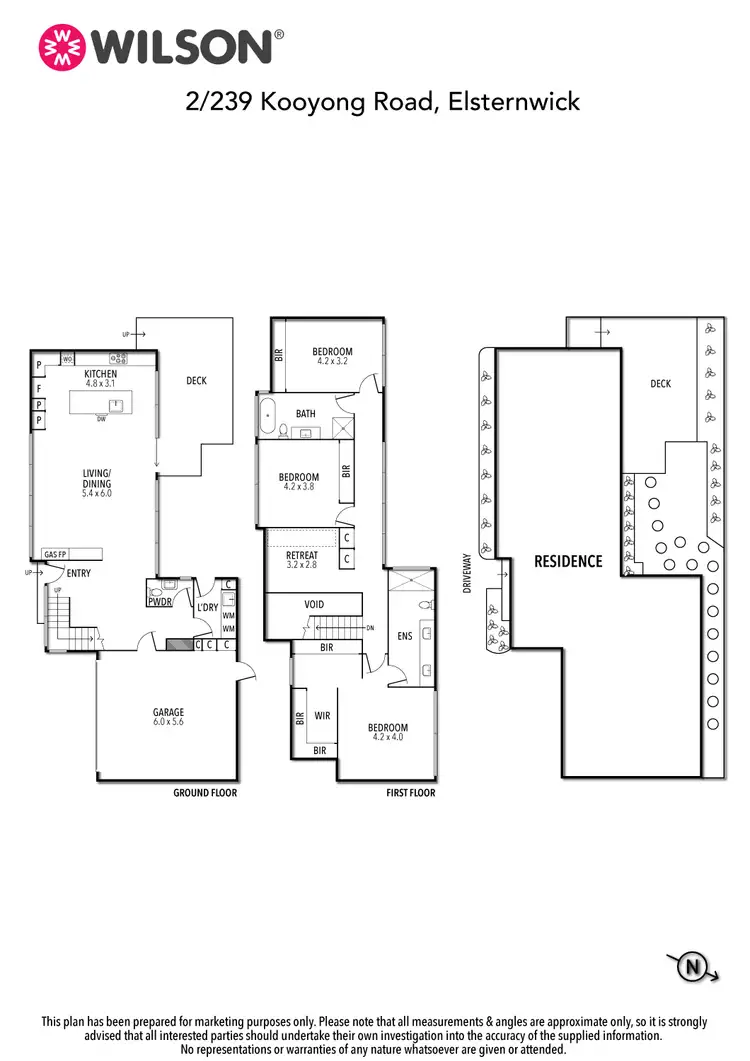 Floorplan of Homely townhouse listing, 2/239 Kooyong Road, Elsternwick VIC 3185