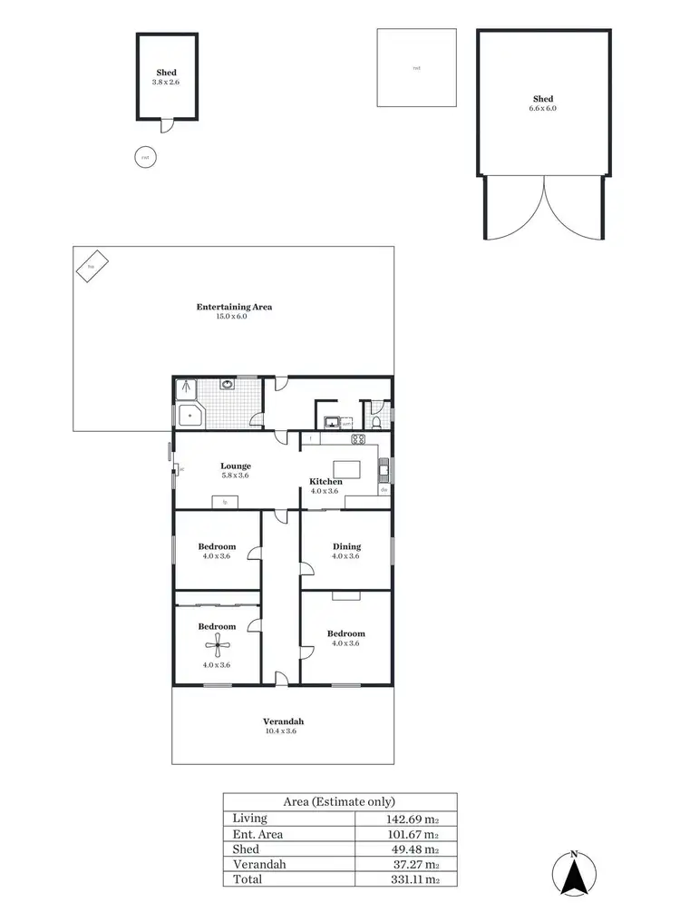 Floorplan of Homely house listing, 13 Victoria Street, Yorketown SA 5576