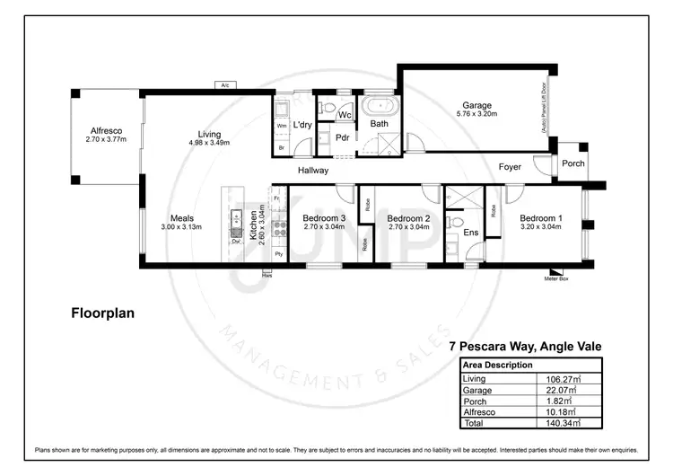 Floorplan of Homely house listing, 7 Pescara Way, Angle Vale SA 5117