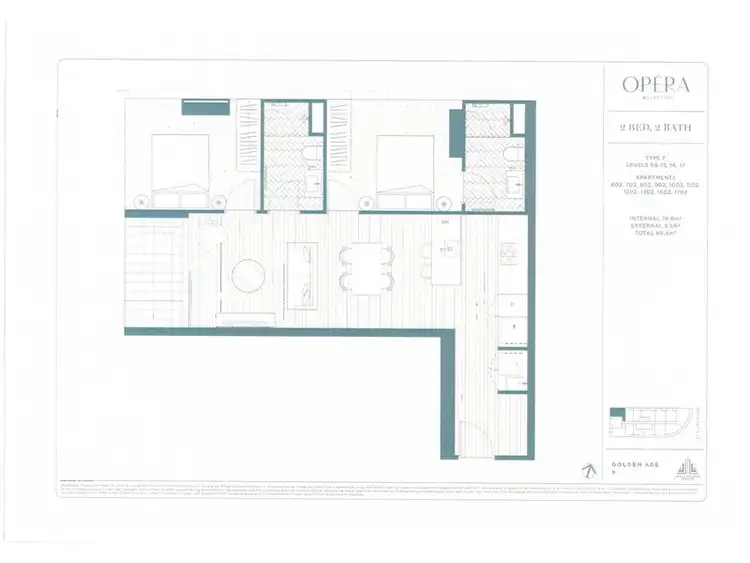 Floorplan of Homely apartment listing, 1102/450 St Kilda Road, Melbourne VIC 3004