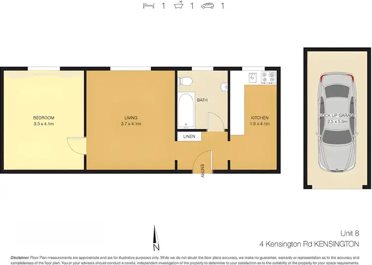 Floorplan of Homely apartment listing, 8/4 Kensington Road, Kensington NSW 2033