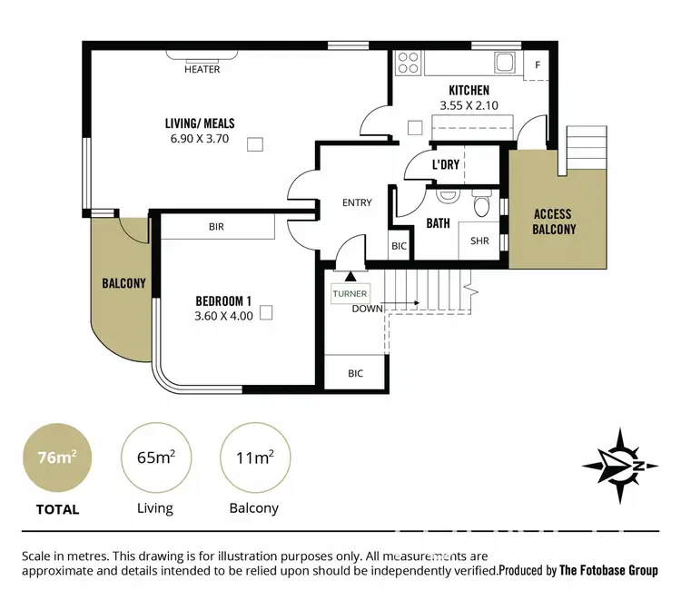 Floorplan of Homely apartment listing, 9/75 Wellington Square, North Adelaide SA 5006