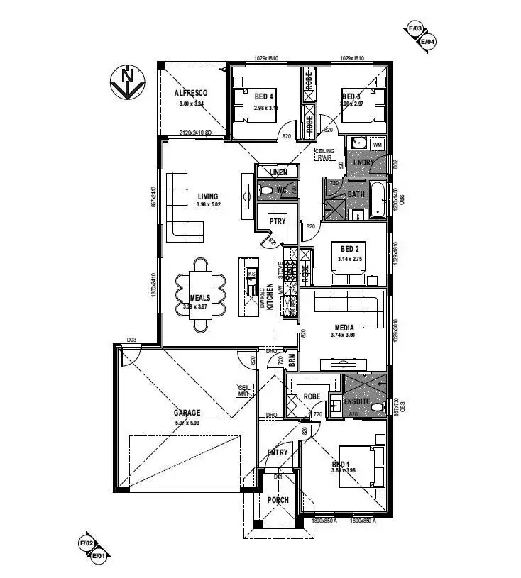 Floorplan of Homely house listing, 8 Ponting Way, Baranduda VIC 3691