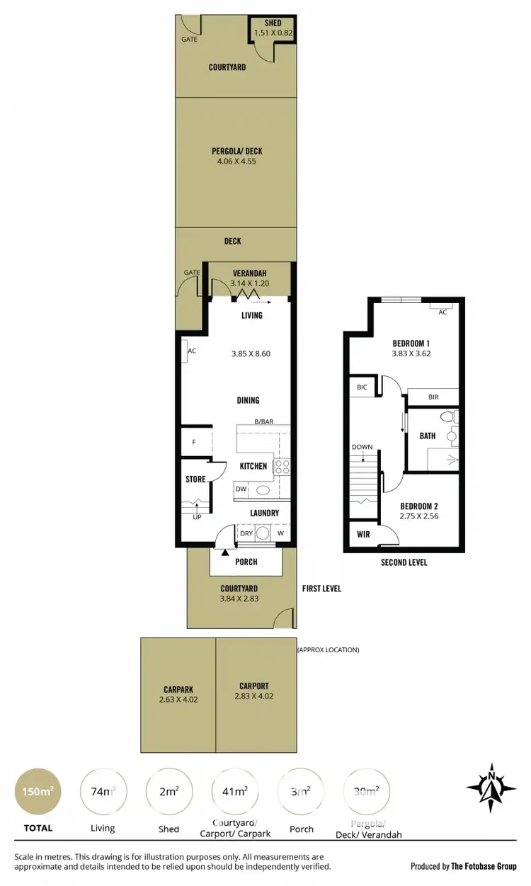 Floorplan of Homely townhouse listing, 47 Brebner Drive, West Lakes SA 5021
