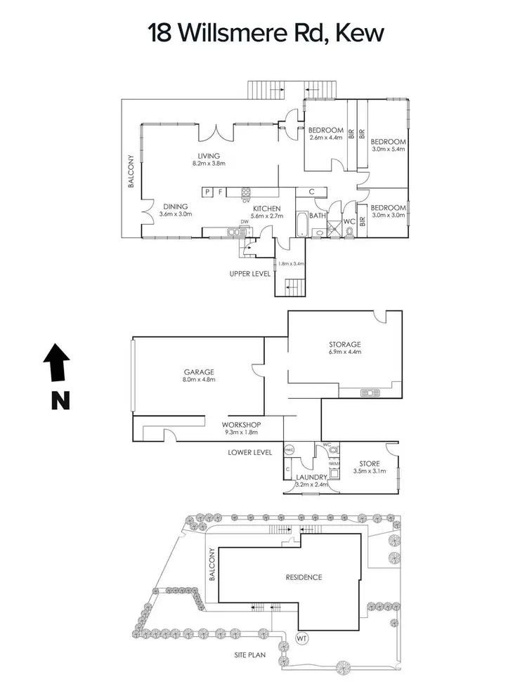 Floorplan of Homely house listing, 18 Willsmere Rd, Kew VIC 3101