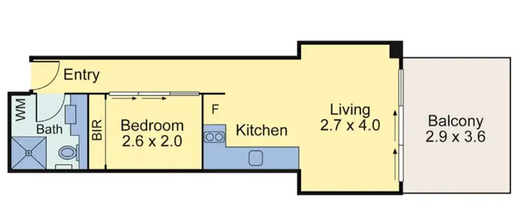 Floorplan of Homely apartment listing, 1020/228 A'Beckett Street, Melbourne VIC 3000