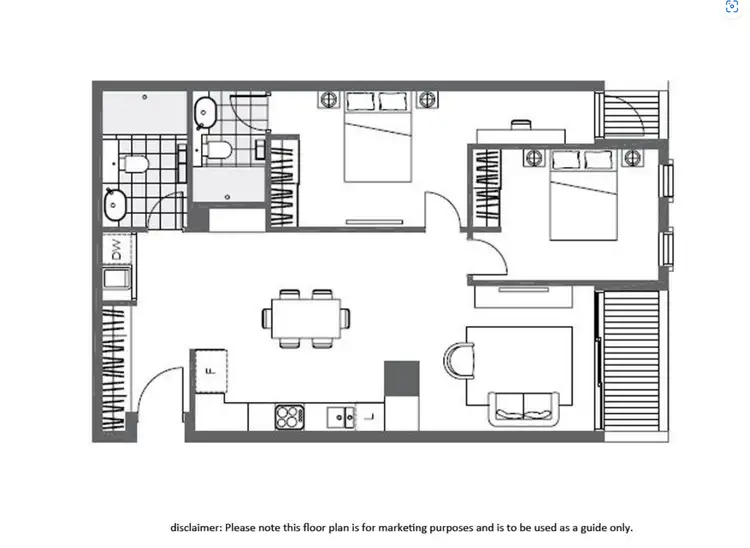 Floorplan of Homely apartment listing, 515/228 A'Beckett Street, Melbourne VIC 3000