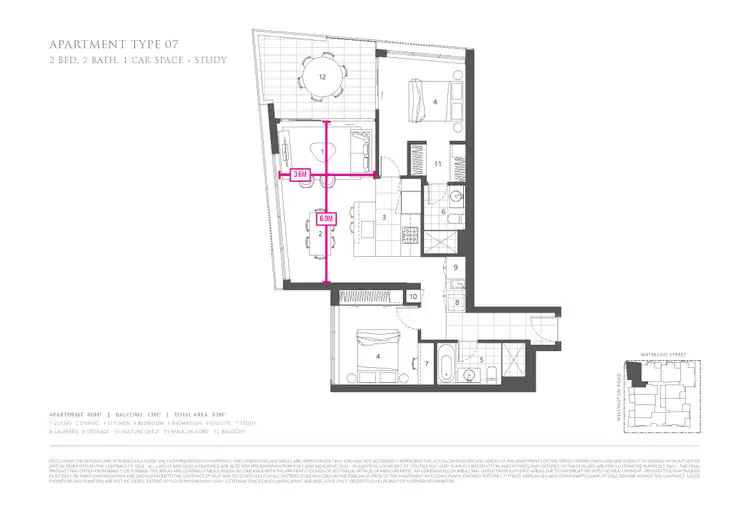 Floorplan of Homely apartment listing, 507/5 Waterloo Street, East Brisbane QLD 4169