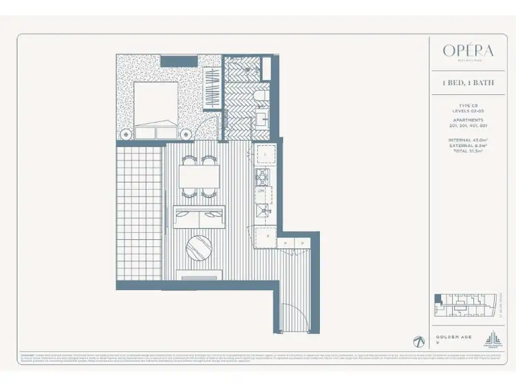 Floorplan of Homely apartment listing, 201/450 St Kilda Road, Melbourne VIC 3000