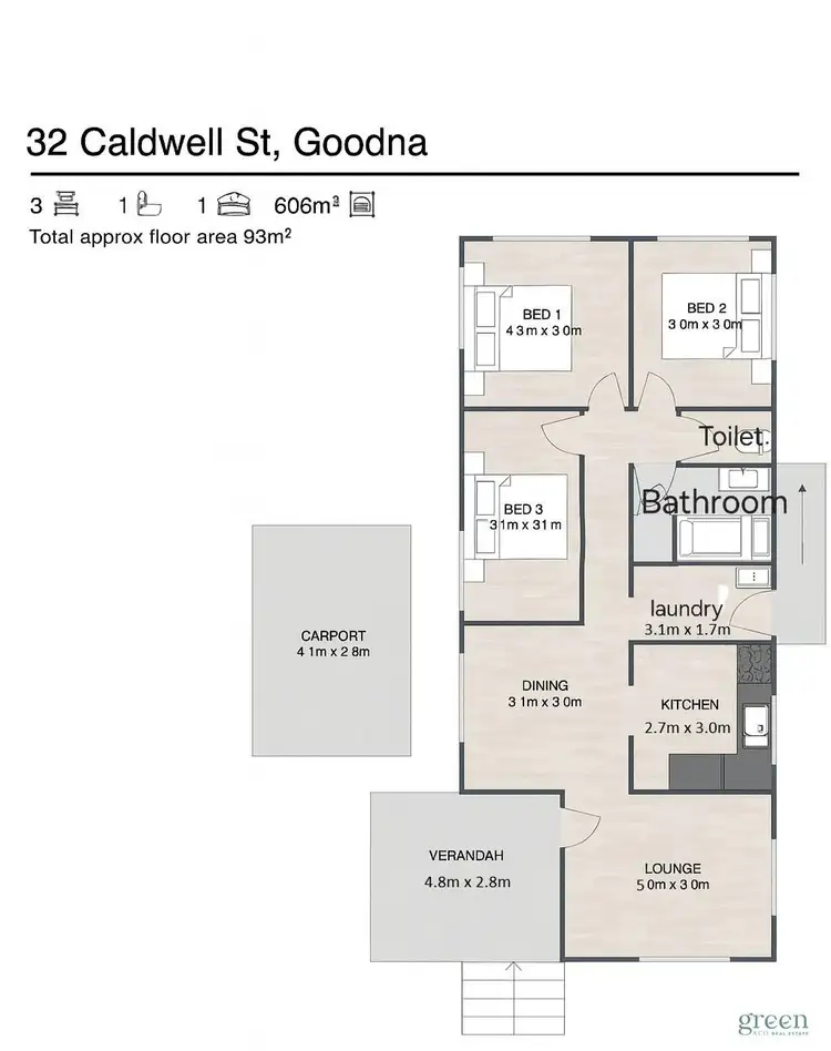 Floorplan of Homely house listing, 32 Caldwell Street, Goodna QLD 4300