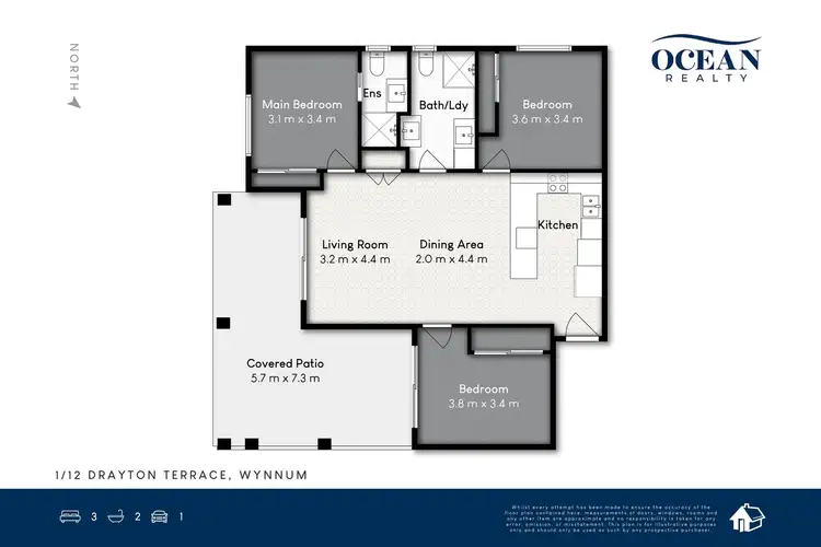 Floorplan of Homely apartment listing, 1/12 Drayton Terrace, Wynnum QLD 4178