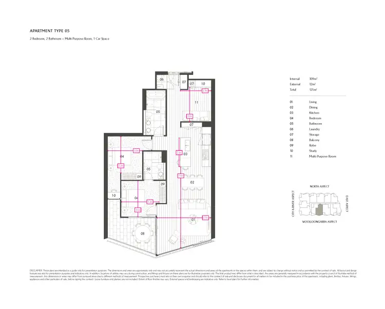 Floorplan of Homely apartment listing, 305/470 Main Street, Kangaroo Point QLD 4169
